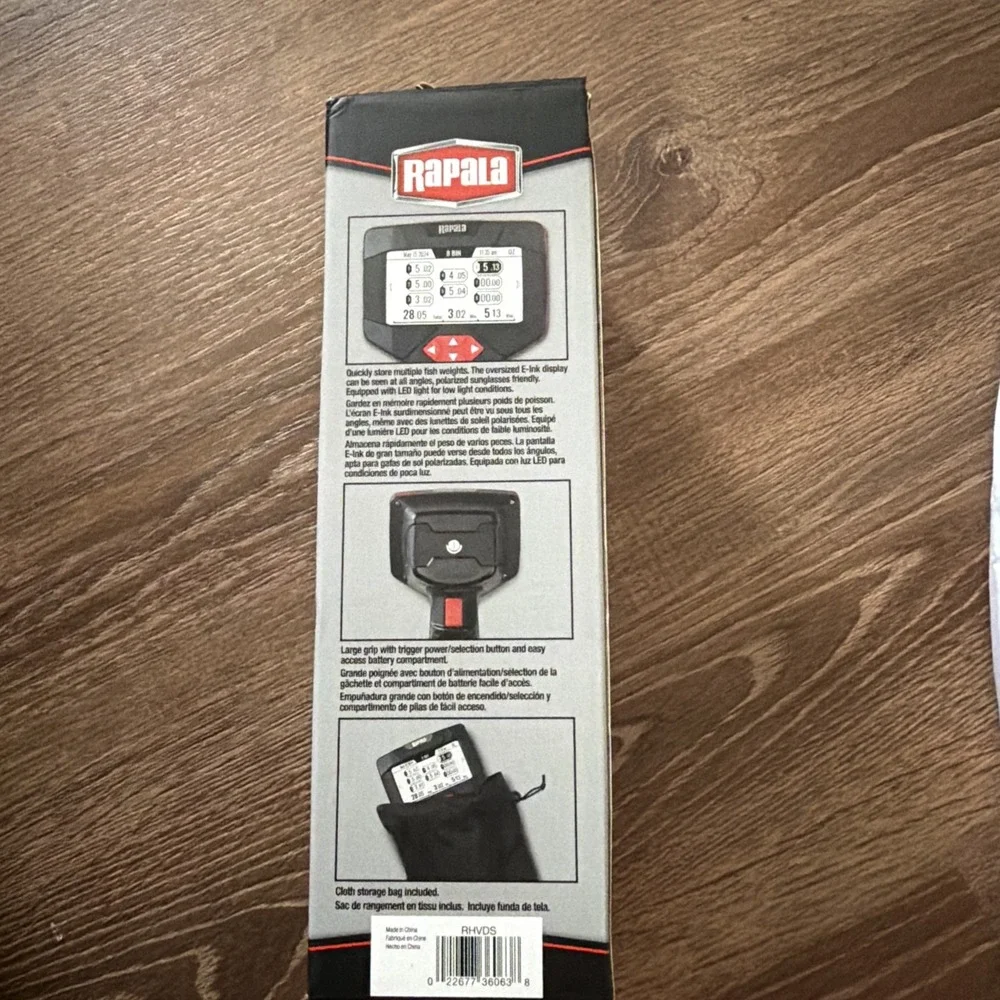 Rapala High Vis Digital Fishing Scale 20 lb E-Ink Display RHVDS NEW IN BOX
